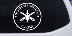 US Army Air Defense Artillery  Military Car or Truck Window Decal Sticker