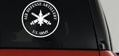 US Army Air Defense Artillery  Military Car or Truck Window Vinyl Decal Sticker
