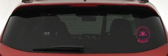 US Army Air Defense Artillery Retired Military Car or Truck Window Decal Sticker (Hot Pink)