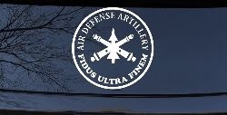 US Army Air Defense Artillery Fidus Ultra Finem Military Car or Truck Window Decal Sticker
