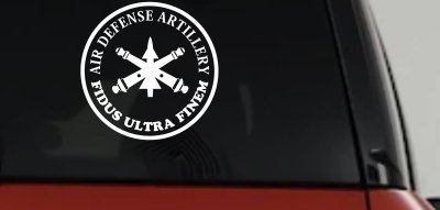 US Army Air Defense Artillery Fidus Ultra Finem Military Car or Truck Window Vinyl Decal Sticker