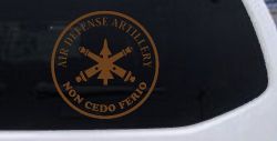 US Army Air Defense Artillery Non Cedo Ferio Military Car or Truck Window Vinyl Decal Sticker (Copper)