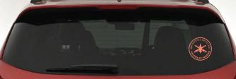 US Army Air Defense Artillery VOLENS ET POTENS Military Car or Truck Window Decal Sticker (Coral)