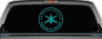 US Army Air Defense Artillery VOLENS ET POTENS Military Car or Truck Window Decal Sticker (Turquoise)