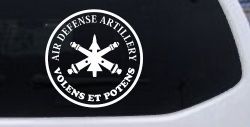 US Army Air Defense Artillery VOLENS ET POTENS Military Car or Truck Window Decal Sticker