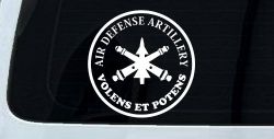 US Army Air Defense Artillery VOLENS ET POTENS Military Car or Truck Window Decal Sticker