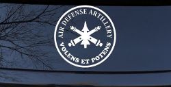 US Army Air Defense Artillery VOLENS ET POTENS Military Car or Truck Window Decal Sticker