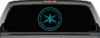 US Army Air Defense Artillery CERTO DIRIGO ICTU Military Car or Truck Window Vinyl Decal Sticker (Turquoise Blue)