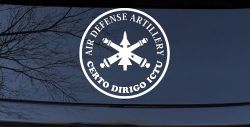 US Army Air Defense Artillery CERTO DIRIGO ICTU Military Car or Truck Window Decal Sticker