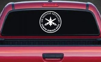 US Army Air Defense Artillery CERTO DIRIGO ICTU Military Car or Truck Window Decal Sticker