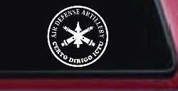 US Army Air Defense Artillery CERTO DIRIGO ICTU Military Car or Truck Window Decal Sticker