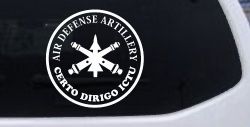 US Army Air Defense Artillery CERTO DIRIGO ICTU Military Car or Truck Window Decal Sticker