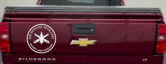 US Army Air Defense Artillery Ready and Vigilant Military Car or Truck Window Vinyl Decal Sticker (White)