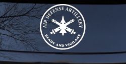 US Army Air Defense Artillery Ready and Vigilant Military Car or Truck Window Decal Sticker
