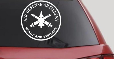 US Army Air Defense Artillery Ready and Vigilant Military Car or Truck Window Vinyl Decal Sticker