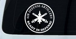 US Army Air Defense Artillery Ready in Defense Military Car or Truck Window Decal Sticker