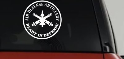US Army Air Defense Artillery Ready in Defense Military Car or Truck Window Vinyl Decal Sticker