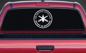 US Army Air Defense Artillery Ready in Defense Military Car or Truck Window Decal Sticker