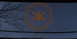 US Army Air Defense Artillery GUARDING THE SKIES Military Car or Truck Window Decal Sticker (Copper)