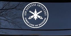 US Army Air Defense Artillery FIRST LINE OF DEFENSE Military Car or Truck Window Decal Sticker