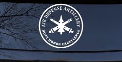 US Army Air Defense Artillery DUTY HONOR EXCELLENCE Military Car or Truck Window Decal Sticker