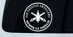 US Army Air Defense Artillery MEMOR ET FIDELIS Military Car or Truck Window Decal Sticker