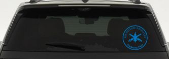 US Army Air Defense Artillery Lighting Fire Military Car or Truck Window Decal Sticker (Sky Blue)