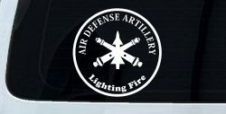 US Army Air Defense Artillery Lighting Fire Military Car or Truck Window Decal Sticker