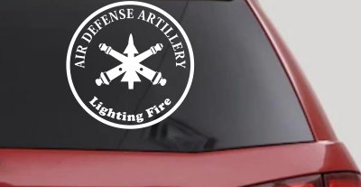 US Army Air Defense Artillery Lighting Fire Military Car or Truck Window Vinyl Decal Sticker