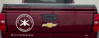 US Army Air Defense Artillery Lighting Fire Military Car or Truck Window Decal Sticker (White)