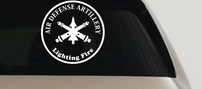 US Army Air Defense Artillery Lighting Fire Military Car or Truck Window Vinyl Decal Sticker