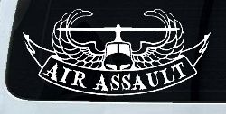 US Army Airborne Air Assault Helicopter With Banner Military Car or Truck Window Decal Sticker