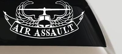 US Army Airborne Air Assault Helicopter With Banner Military Car or Truck Window Vinyl Decal Sticker
