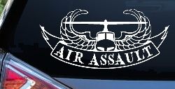 US Army Airborne Air Assault Helicopter With Banner Military Car or Truck Window Decal Sticker