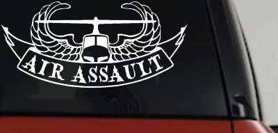 US Army Airborne Air Assault Helicopter With Banner Military Car or Truck Window Vinyl Decal Sticker
