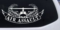 US Army Airborne Air Assault Helicopter With Banner Military Car or Truck Window Decal Sticker