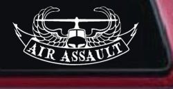 US Army Airborne Air Assault Helicopter With Banner Military Car or Truck Window Decal Sticker
