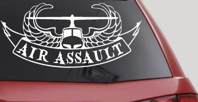 US Army Airborne Air Assault Helicopter With Banner Military Car or Truck Window Vinyl Decal Sticker