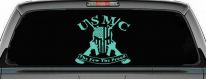 USMC United States Marine Corps The Few The Proud Punisher Skull US Flag Crossed AR15 Guns Military Car or Truck Window Decal Sticker (Mint)
