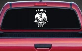 Scottish Rite Wings 32nd AASRSJ PHA Other Car or Truck Window Decal Sticker