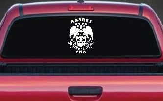 Scottish Rite Wings 32nd AASRSJ PHA Other Car or Truck Window Decal Sticker