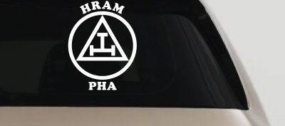 York Rite Emblem HRAM PHA Car or Truck Window Vinyl Decal Sticker