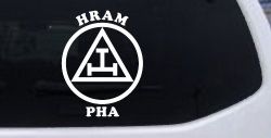York Rite Emblem HRAM PHA Car or Truck Window Decal Sticker