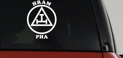 York Rite Emblem HRAM PHA Car or Truck Window Vinyl Decal Sticker