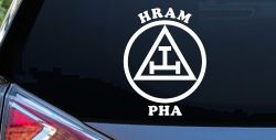 York Rite Emblem HRAM PHA Car or Truck Window Decal Sticker