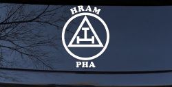 York Rite Emblem HRAM PHA Car or Truck Window Decal Sticker