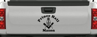 Masonic Square and Compass Prince Hall Mason Freemason Car or Truck Window Vinyl Decal Sticker (Black)