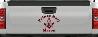 Masonic Square and Compass Prince Hall Mason Freemason Car or Truck Window Vinyl Decal Sticker (Purple Red)