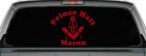 Masonic Square and Compass Prince Hall Mason Freemason Car or Truck Window Vinyl Decal Sticker (Red)