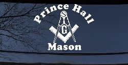 Masonic Square and Compass Prince Hall Mason Freemason Car or Truck Window Decal Sticker